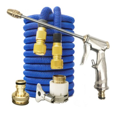 #ad Garden Hose Water Gun Kit Magic Watering Hose With High Pressure Car Washer Gun $96.81
