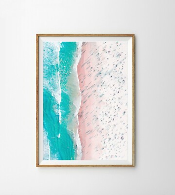 Set Of 3 Surfboard Van Coastal Beach & Ocean Wall Art Prints - Ready To Frame