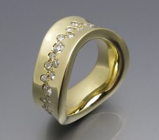 REIF-DESIGN - TOLLER BRILLANT STERNENHIMMEL 'WELLE'  - 585 GOLD - %%% SALE %%%