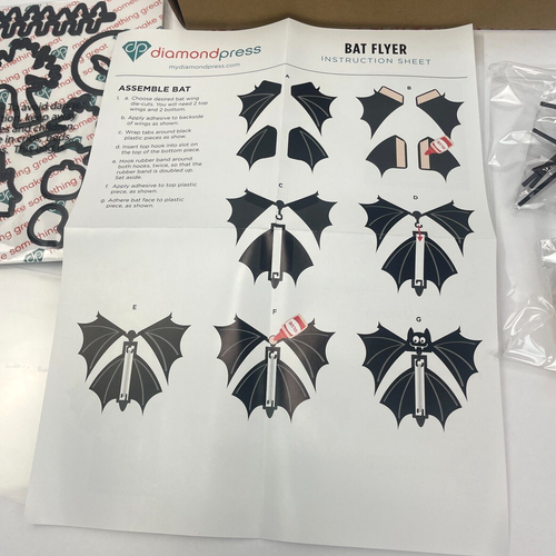 Diamond Press Bat Flyer Kit Stamp Die Card Halloween Interactive Set Ghost Fly - Picture 11 of 11