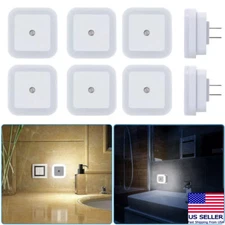 4/8/12 Pcs Wall Plug-in LED Night Lights Lamp Dusk to Dawn Sensor Soft White New