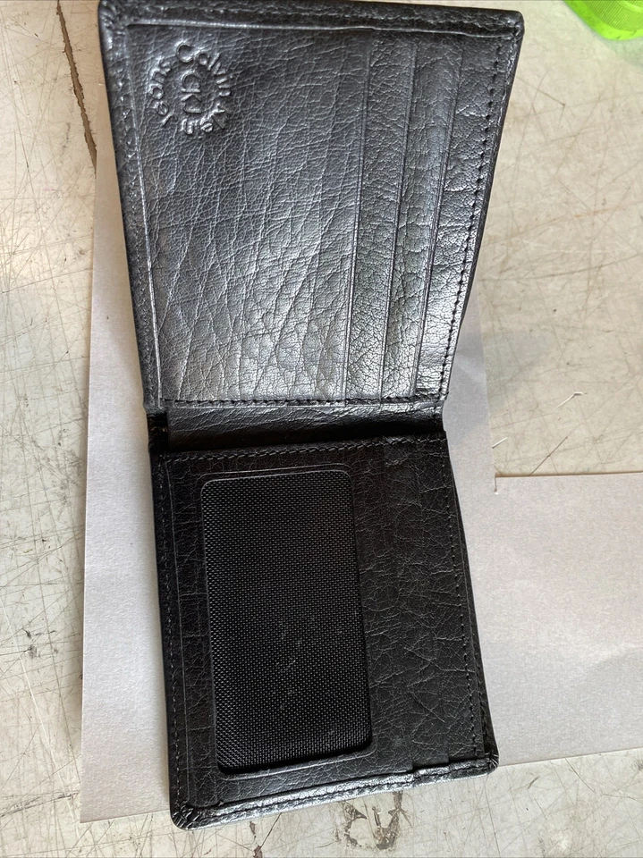 Cartera clásica de cuero negra Calvin Klein Jeans 10x9 cm Foto 3 de 4