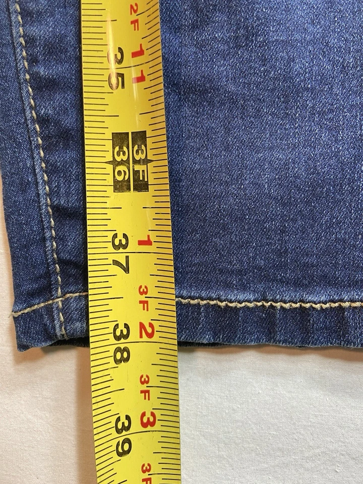 Jeans Avenue Mujer Talla 16A Azul Wanna Betta Butt Denim Sólido Pierna Recta Y2K Foto 3 de 4