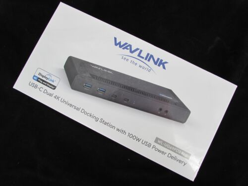 Nuovo Wavlink Usb-C Universale Dock Singolo 5K 60Hz O Doppio 4K HDMI Displayport - Picture 1 of 2