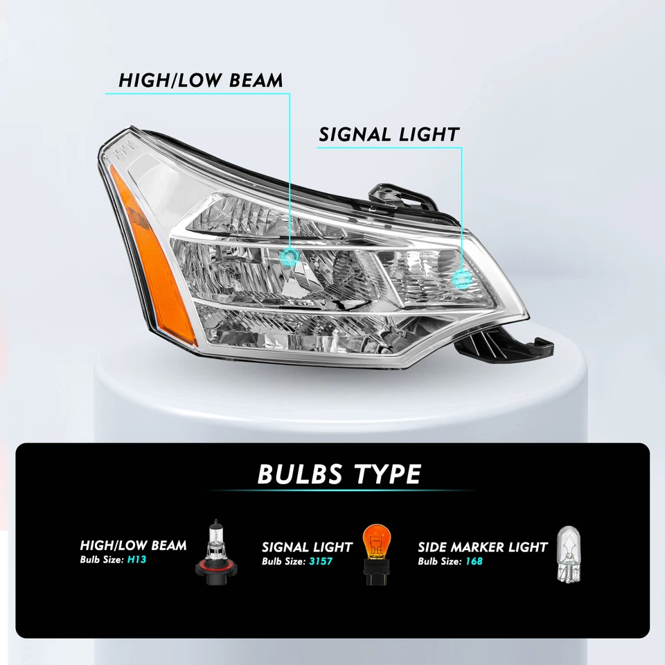 Faro lado derecho estilo fábrica para Ford Focus S 2008-2011 | SE | SES | SEL Foto 2 de 4