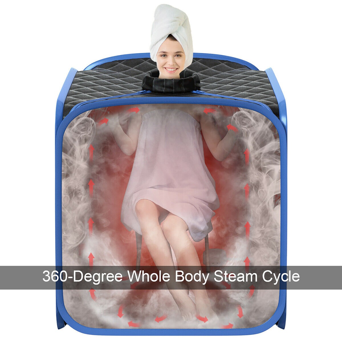 Costway Portable 2L Steam Sauna Spa Tent w/ Chair GreyBlackCoffee | eBay
