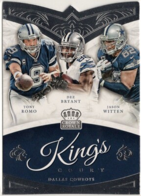 2015 Panini Crown King's Court Tony Romo Dez Bryant Jason Witten Card #KC4
