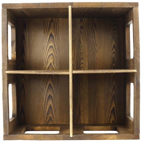 4-Slot Brown Wood Standing Storage Holder Rack for Yoga Mats and Gym Accessories - Picture 7 of 7