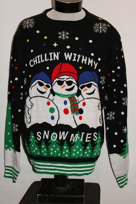 NEW NWT So-Cal Look MENS XL X-Large Snowman Sweater