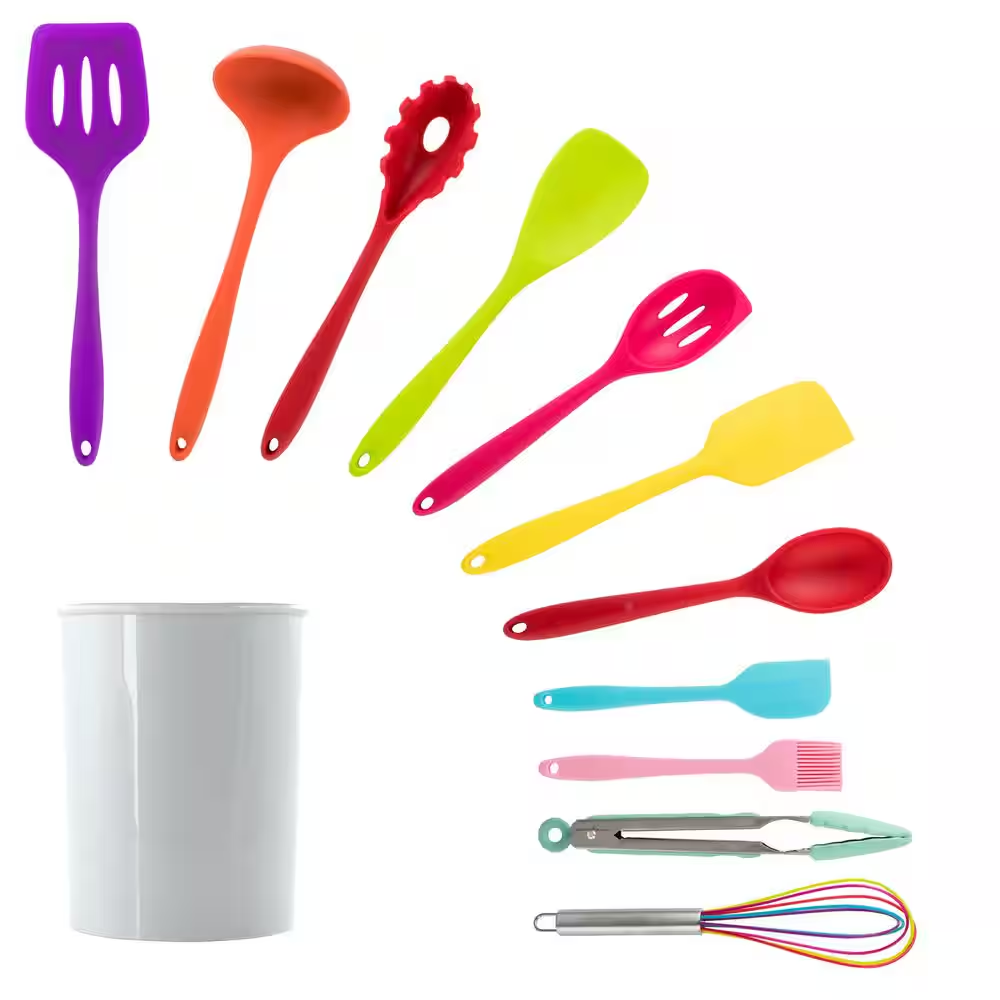 Mulit-Color Silicone Cooking Utensils (Set of 12)