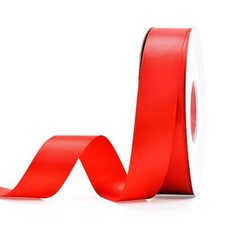 Double-Faced Satin Ribbon 7/8" x 25 Yards Red for Gift Wrapping Crafting