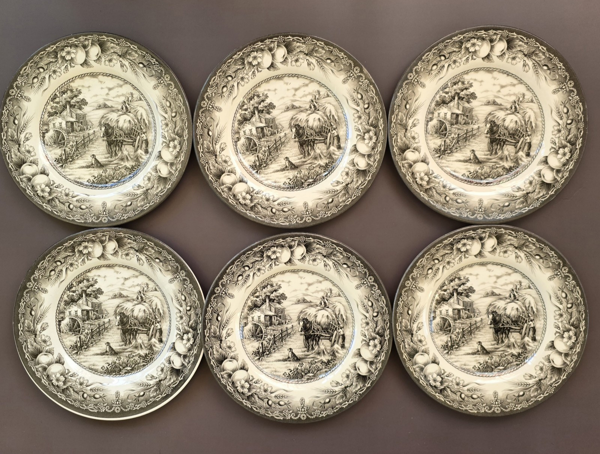 Royal Fine Earthenware Royal Stafford Set 6 Plates 8.5