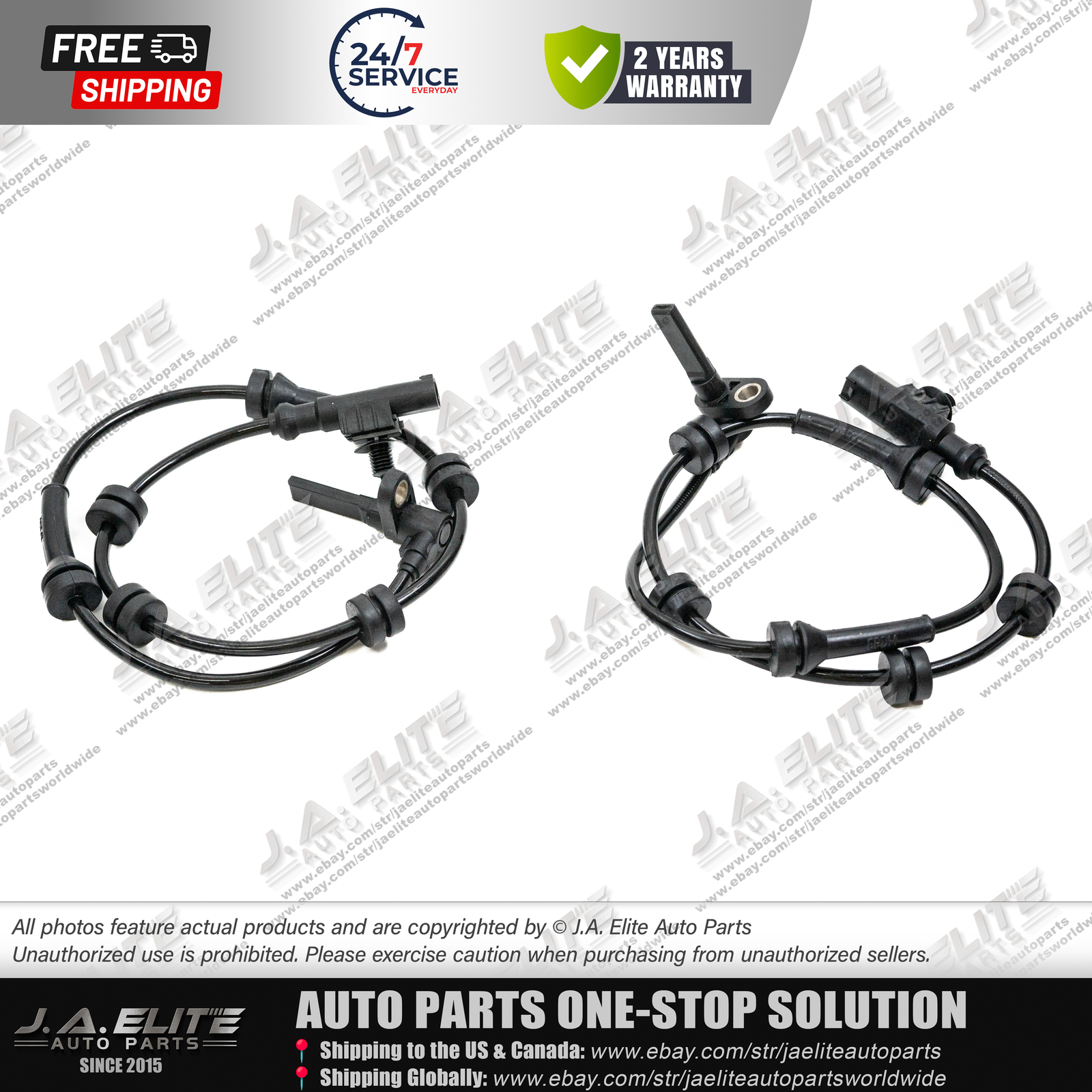 2pcs Front & Rear ABS Sensors For Ferrari 458 488 812,OEM:252514