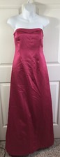 DAVID  S BRIDAL bridesmaid dress size 8 Watermelon Pink Long 135 NEW ln76 