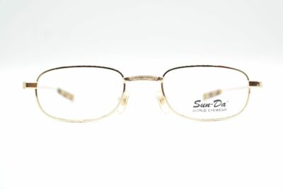 Vintage Sun Da Lesebrille Gold oval Brille Brillengestell eyeglasses NOS