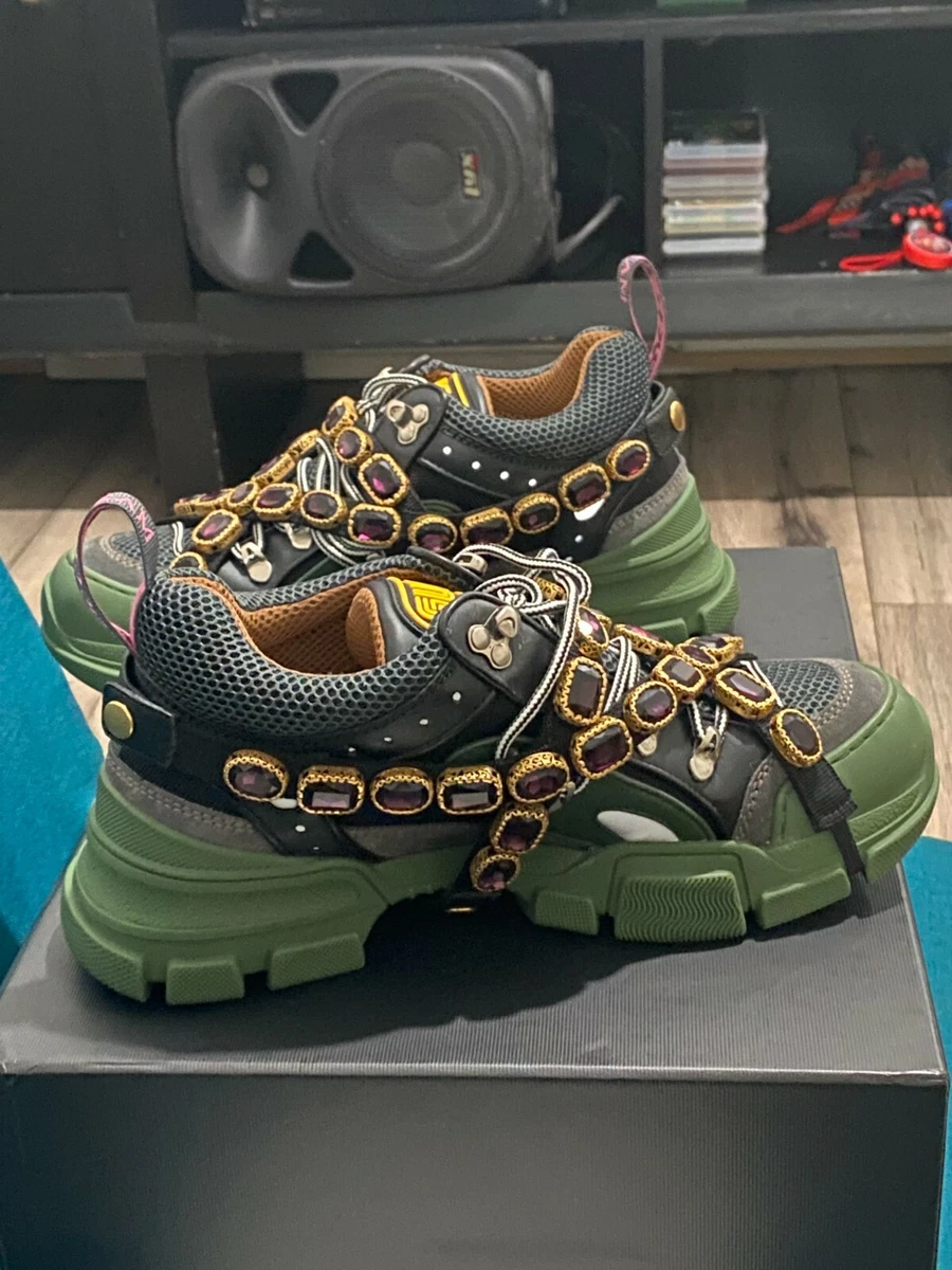 godkende Immunitet Blændende GUCCI MEN FLASHTREK JEWEL SNEAKERS | eBay