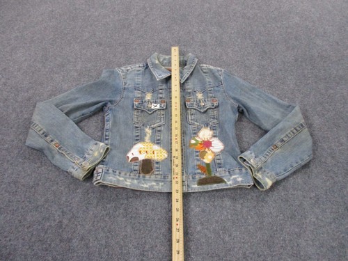 True Religion Jacket Adult L Ashbury Patch Mushroom Vintage Y2K Distressed Women - Picture 3 of 14