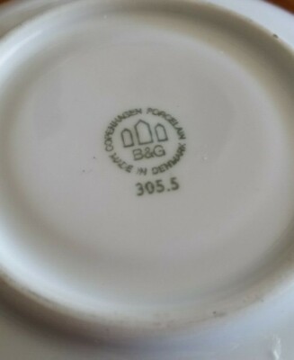 Bing Grondahl Cup and Saucer Set Hammershus B&G Copenhagen