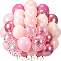 Luftballons 12 Zoll Rosa Dunkelrosa Hellrosa Metallic Pailletten 60 StüCk