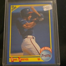 Score 1990 Rookie Dave Justice #650 Baseball Card Atlanta Braves
