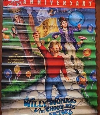 Willy Wonka & The Chocolate Factory 25th Anniversary Movie Poster 27x40 Gene Wil