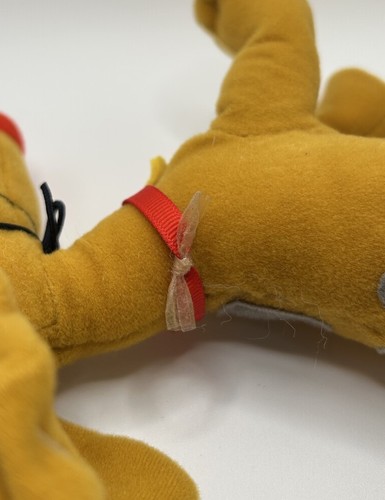Nickelodeon Rugrats Spike Plush Toy Poseable Reindeer Antlers Tags 1997 Holiday - Picture 9 of 9