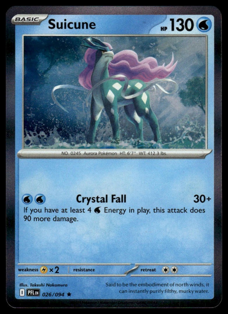 Suicune #026 Holo Rare Pokemon 2025 NM