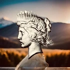 1921 peace dollar High Relief AU/BU Good Strike, Full Hair Above Ear