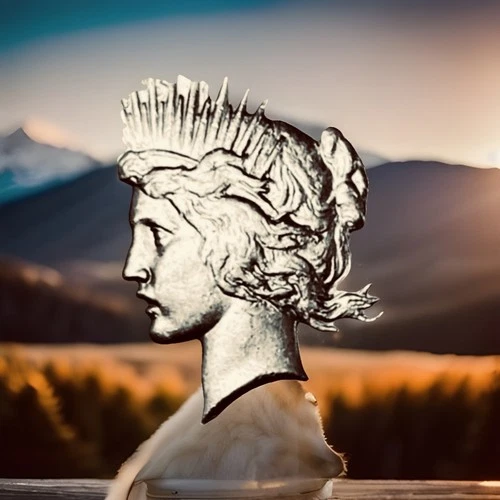 1921 peace dollar High Relief AU/BU Good Strike, Full Hair Above Ear