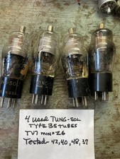 4 used type 35 51 ST TUNG-SOL radio vacuum tubes TV7 EX