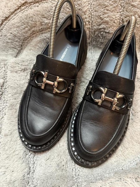 Women Angelina Jones Heels Black Leather 37
