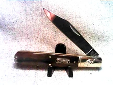 POCKET KNIFE CLASSIC LARGE GRANDADDY BARLOW w/ OX HORN HANDLES + SHIELD, 5"