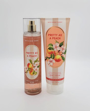 Bath  Body Works Pretty as Peach Fragrance Body Mist  Body Cream Set of 2