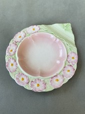 Vintage 1940s Beswick Ware Pink & Green Butter Dish 628