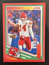 2025 Score Football Matt Araiza #288 Red Parallel Color Match Kansas City Chiefs