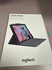 Logitech Slim Folio Case with Bluetooth Keyboard for iPad 7, 8, 9th Gen