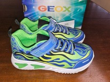 Geox Lights Up Royal Blue Green Kids Sneakers Size 3 New in Box