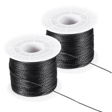 328" Metallic Cord Tinsel Thread Ornament Twine String 1mm Dark Black 2 Spool