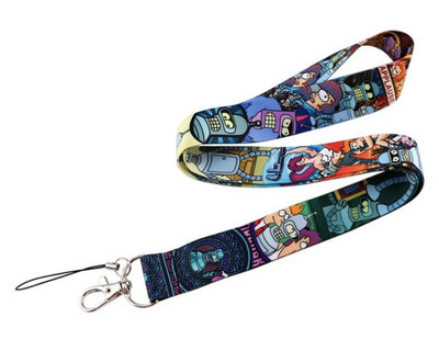 Pinstant Futurama Bender Fry Leela Comedy Animated TV Show 17.7'' Neck Lanyard
