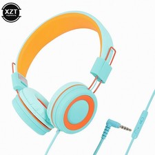 Kids Headphones 0.14 in Wired Foldable Headset with Mic