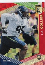 2019 Donruss Elite # L.J. Collier RC #/299 Seattle Seahawks