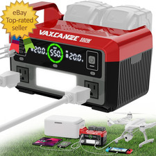 550W Power Inverter for Milwaukee, DC 20V to AC 110V Pure Sine Wave, Portable Po