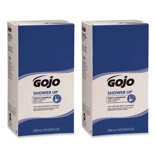 GOJO 753002CT 5000 mL Refill Bag SHOWER UP Soap & Shampoo - Clean (2/CT) New