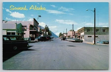 Postcard - Seward, Alaska - Main Street, circa 1960s, Unposted (Q52)