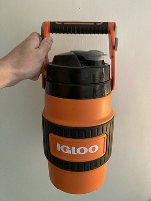 IGLOO 80 oz. Commercial Cooler Top Handle and Hooks Orange Black Design