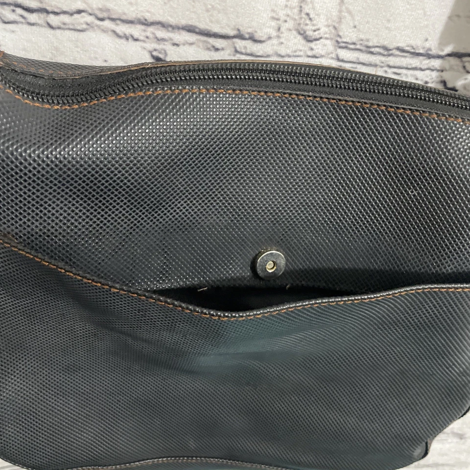 Bolso de Hombro Vintage BOTTEGA VENETA Negro Cuero PVC Marco Polo ITALIA Foto 3 de 4