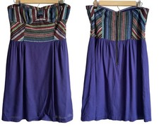 New! Urban Outfitters Staring at Stars Mini Dress Strapless Boho Size 10