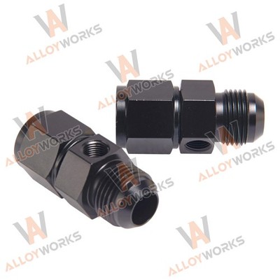 2pcs 10AN Male Flare to -10 Female Swivel with 1/8'' NPT Gauge Fitting Adapter