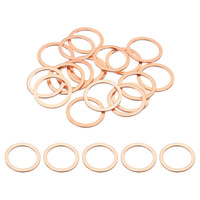 18 StüCk Unterlegscheiben M22, M22X28X1,5 Mm Kupferdichtringe Kupfer Flach Dicht