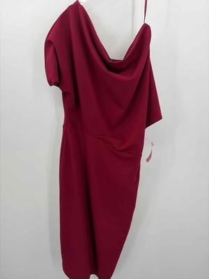 Pre-Owned Alexia Admor Red Size Medium Midi Short Sleeve Dress